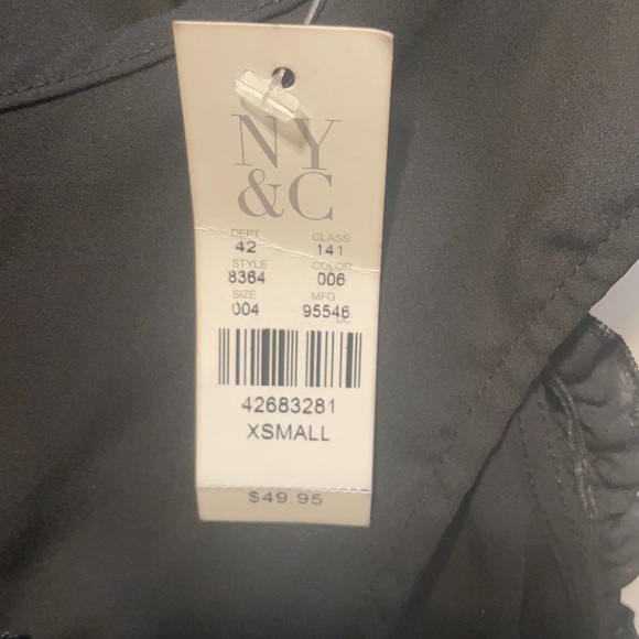 Black Off The Shoulder Ruffle Top. NY&C; size XS. - Picture 4 of 5